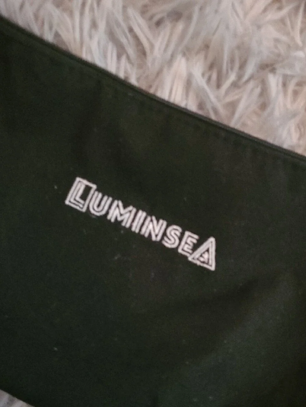 Luminsea Black Travel Pouch with Soleil Mist & Lip Product